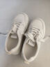 NK@AIR女鞋秋冬季新款皮面時(shí)尚休閑軟底不累腳小白鞋防滑耐磨運動(dòng)板鞋女 B309-1白色加絨 38 曬單實(shí)拍圖