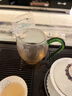 容山堂禾器玻璃公道杯帶茶漏耐熱公杯泡茶分茶器茶海高檔功夫茶具配件 禾器玻璃晶彩翊口茶海-翠綠大號 曬單實(shí)拍圖
