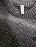 蕉內熱皮503+++男女同款鎖溫漸變圓領(lǐng)套頭毛衣保暖打底秋冬長(cháng)袖套頭衫 黑花灰漸變 S 曬單實(shí)拍圖