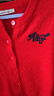 Abercrombie & Fitch美式紅色多色修身LOGO長(cháng)袖針織開(kāi)衫毛衣25秋冬女裝150-5472 紅色 XS (160/84A) 曬單實(shí)拍圖