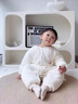 貝樂(lè )咿嬰兒衣服秋冬季夾棉連體衣加厚保暖爬爬服寶寶衣服外出服棉服棉襖 7678-米白 59cm （1-3個(gè)月8-12斤） 曬單實(shí)拍圖
