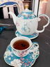 言則新中式茶具套裝客廳輕奢高檔下午茶茶壺茶杯整套禮盒裝杯具套裝 繁花盛景墨蘭15件套-懸掛架 曬單實(shí)拍圖