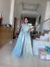 瑞米舒兒童禮服高貴鋼琴禮服演出服主持人中大童禮服十歲生日禮服公主裙 天藍色 120 曬單實(shí)拍圖