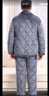 莫代爾睡衣男冬季珊瑚絨三層加絨加厚夾棉保暖中老年家居服秋冬爸爸棉襖 曬單實(shí)拍圖