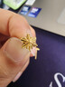 中國黃金（CHINA GOLD）黃金耳釘女士999足金雪花耳釘新年情人節禮物送女友老婆 足金耳釘約1.2g【甄選禮盒】 曬單實(shí)拍圖