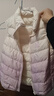 小馬寶莉女童輕薄羽絨服馬甲秋冬外穿兒童保暖漸變背心內膽上衣 淺紫 140 曬單實(shí)拍圖