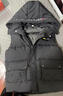 G.duck小黃鴨6-15歲中大兒童秋冬季羽絨棉馬甲男童連帽韓版外套保暖背心 黑色 120 cm 曬單實(shí)拍圖