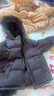 巴布豆（BOBDOG）95絨兒童羽絨服新款男童女童A類(lèi)抗菌三防面料中長(cháng)款連帽保暖外套 黑色 【A類(lèi)面料 貼身可穿】95絨 120 【約身高100-110cm 體重39斤】 曬單實(shí)拍圖