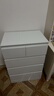 五斗柜客廳靠墻儲物柜臥室床尾收納柜簡(jiǎn)約現代家用抽屜柜落地斗柜 【四層五抽*加厚板材】暖白色60cm 曬單實(shí)拍圖