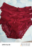 莫代爾 紅色內褲女蕾絲女款無(wú)痕性感新款秋冬女士本命年三角短褲 酒紅+酒紅+酒紅 3條 M (160) 曬單實(shí)拍圖