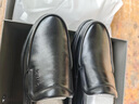 奧康（Aokang）男鞋羊皮男士商務(wù)休閑圓頭一腳蹬透氣軟底皮鞋黑色42碼 曬單實(shí)拍圖