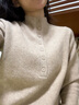 科蒙博卡2025秋冬新款高端100%羊絨衫女純色針織衫簡(jiǎn)約打底毛衣 原駝色 M 曬單實(shí)拍圖