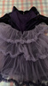 Little  Naive兒童秋季絲絨拼接紗裙女童表演晚禮服生日蛋糕連衣裙 紫色 140 曬單實(shí)拍圖