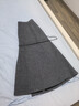 珂萊蒂爾冬季款氣質(zhì)通勤高腰半身裙中長(cháng)款羊毛呢a字過(guò)膝裙 亮灰色 M 曬單實(shí)拍圖