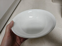 品聚德（PURJADE）骨瓷碗5.5-9英寸家用吃飯碗反口面碗斗笠碗純白陶瓷大號湯碗面碗 7英寸骨瓷斗笠碗1個(gè) 曬單實(shí)拍圖