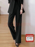特洛曼窄版闊腿西裝褲女長(cháng)褲秋季新款褲子高腰垂感直筒正裝女褲 曬單實(shí)拍圖