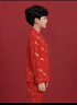 紅豆兒童睡衣男女童新年大紅色家居服中童秋冬長(cháng)袖長(cháng)褲套裝J3155 140 曬單實(shí)拍圖