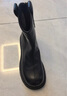 百麗復古氣質(zhì)時(shí)裝靴女2025冬新優(yōu)雅高跟彈力靴E5E1DDZ5 黑色-絨里 37 曬單實(shí)拍圖