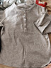 優(yōu)衣庫女裝羅紋亨利領(lǐng)T恤/長(cháng)袖修身短款內搭打底479591 487908 479591/02淺灰色 XL 曬單實(shí)拍圖