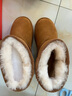 意爾康女靴雪地靴女冬季厚底加絨加厚保暖棉鞋百搭中筒短靴媽媽棉靴子 土黃色 加絨 【靴筒羊毛內里】 38 曬單實(shí)拍圖