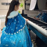 G.duck漢服女童愛(ài)莎公主裙秋冬季加絨艾莎加厚斗篷兒童拜年服連衣裙唐裝 冰雪套裝【斗篷+裙子】加絨送皇冠 150 建議10-13歲【143-152cm】 曬單實(shí)拍圖