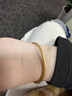 老鳳祥素圈古法黃金手鐲女足金999金鐲子三金結婚生日情人節禮物送女友 【中空加厚】金重約：5.2g 60圈口 曬單實(shí)拍圖