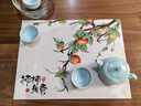 自賞新中式禪意茶水墊臺面吸水瀝水墊隔熱布高級感茶桌墊布茶杯墊餐具 候墨持柿硅藻泥軟墊 30*40cm【定制聯(lián)系客服】 曬單實(shí)拍圖