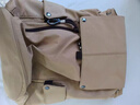 CavlslKcat帆布背包男士雙肩包商務(wù)休閑筆記本電腦包大容量旅行包大學(xué)生書(shū)包 卡其色升級款（可放15寸電腦） 30*17*44cm 曬單實(shí)拍圖