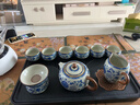 兮元記青花汝窯茶具套裝整套家用高檔泡茶壺茶杯茶盤(pán)退休禮物節日伴手禮 9頭西施壺+中號遠山茶盤(pán)-簡(jiǎn)裝 實(shí)用生日新婚喬遷之喜搬家禮物 曬單實(shí)拍圖