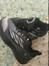 喬丹男大童跑步鞋兒童冬季革面運動(dòng)鞋子旋鈕扣童鞋 黑色/液態(tài)銀 37 曬單實(shí)拍圖