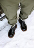 班納犀真皮羊毛一體雪地靴男士大黃靴高幫厚底棉鞋冬季加絨加厚保暖男鞋 側面拉鏈黑色 41 曬單實(shí)拍圖