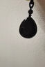 黛菲曼黑曜石吊墜彩虹眼保真黑耀石水滴形黑色飾品掛墜掛件項鏈男女 黑曜石水滴吊墜 曬單實(shí)拍圖