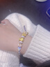 老鳳祥黃金十二生肖手繩女款本命足金手鏈七夕新年節生日禮物送女友老婆 十二生肖手繩-猴  約0.8g 曬單實(shí)拍圖