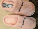 小熊兔子卡通棉拖鞋家用室內厚底保暖防滑毛毛拖鞋踩屎感棉拖鞋女 粉色 38-39 【適合37-38】 曬單實(shí)拍圖
