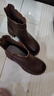 他她靴子25羊皮短靴時(shí)裝靴休閑女鞋高跟黑色短靴CF201DD5 啡色 34 曬單實(shí)拍圖