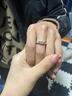 DR莫桑石戒指情侶對戒pt950對戒求婚結婚彷真鉆戒女 【排鉆對戒】男50分+女50分 曬單實(shí)拍圖