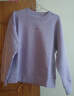 全棉時(shí)代【張凌赫推薦】【商場(chǎng)同款】秋冬女士空氣層半拉鏈衛衣 淡灰紫 L (165) 曬單實(shí)拍圖