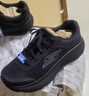 斯凱奇（Skechers）縱云跑鞋|秋冬季新款男女增高休閑運動(dòng)鞋厚底跑步鞋 女款-全黑色/BBK 37 曬單實(shí)拍圖