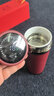 啟色景德鎮骨瓷保溫杯陶瓷內膽男女水杯高顏值茶水分離泡茶杯禮物禮盒 陶瓷內膽350ml紫砂紅 曬單實(shí)拍圖