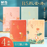 晨光（M&G）文具B5膠套本軟抄本 記事本筆記本子高顏值學(xué)生考研日記本 錦上添鯉4本JB5102DA 曬單實(shí)拍圖