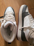 安踏元年2高幫棉鞋男鞋冬季新款皮面加絨板鞋保暖防寒運動(dòng)鞋子男 曬單實(shí)拍圖