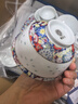 富玉餐具整套景德鎮琺瑯彩高檔奢華輕奢陶瓷高級碗碟套裝家用中式碗具 萬(wàn)花 68頭 曬單實(shí)拍圖