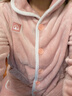 歐迪芬睡衣女珊瑚絨秋冬季保暖可外穿舒適加絨加厚法蘭絨家居服套裝L 曬單實(shí)拍圖