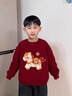 真維斯兒童加絨衛衣男童拜年服女童紅色上衣中小童衣服馬年本命年童裝 酒紅 仰望小馬 160 曬單實(shí)拍圖