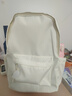鹿色書(shū)包ins小眾百搭大學(xué)生簡(jiǎn)約學(xué)生森系校園大容量初中純色雙肩背包 米白色加強版【加厚更耐用】 單包 曬單實(shí)拍圖