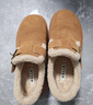 百麗厚底保暖毛毛鞋女2025冬新二層牛皮復古勃肯鞋JD009DM5 棕毛里 37 曬單實(shí)拍圖