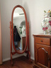 美式實(shí)木穿衣鏡家用全身鏡落地鏡子復古高檔歐式換衣鏡臥室試衣鏡 復古棕/全實(shí)木穿衣鏡 65*50*180CM 曬單實(shí)拍圖