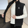 花花公子（PLAYBOY）羊羔絨棉馬甲男士秋冬季保暖新款加厚坎肩背心外穿加絨外套男冬裝 黑色馬甲 L 曬單實(shí)拍圖
