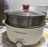 榮事達電火鍋專(zhuān)用鍋電煮鍋多功能蒸煮煎炒一體電熱鍋學(xué)生宿舍泡面家用多用途料理鍋電炒鍋不粘內膽電蒸鍋 5L +蒸籠 30cm【適合5-6位】 曬單實(shí)拍圖