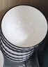 傳旗 陶瓷碗 4.5英寸10只 中式白瓷小碗家用米飯碗喝湯碗具 玄月 曬單實(shí)拍圖